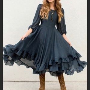 Joyfolie Raelynne Dress Navy